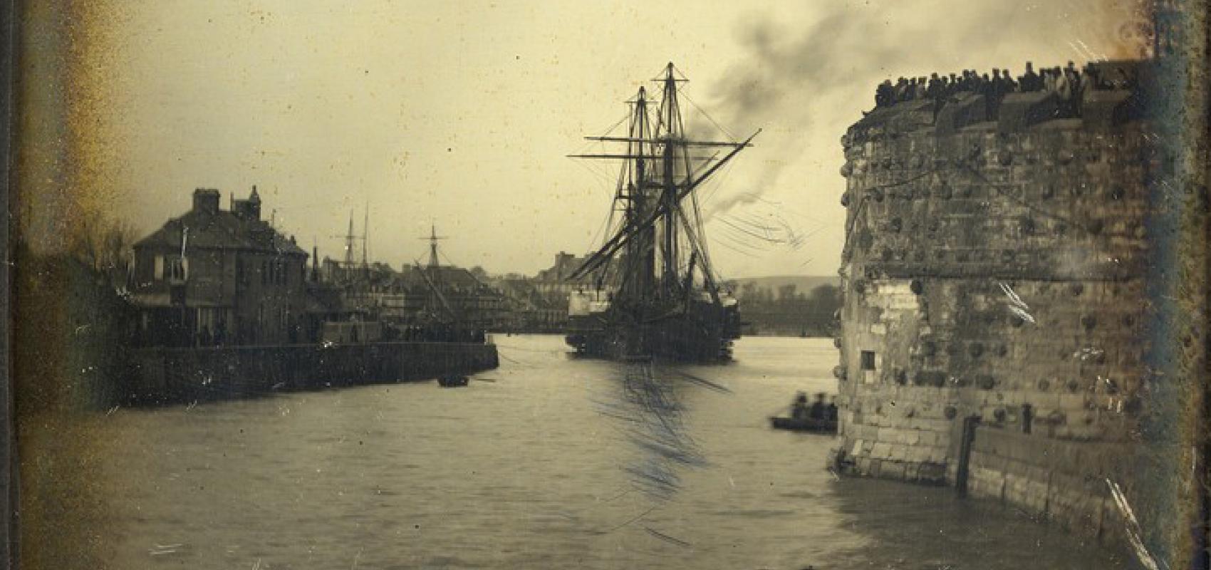 Navire quittant le port du Havre, 1851 -  - Macaire-Warnod
