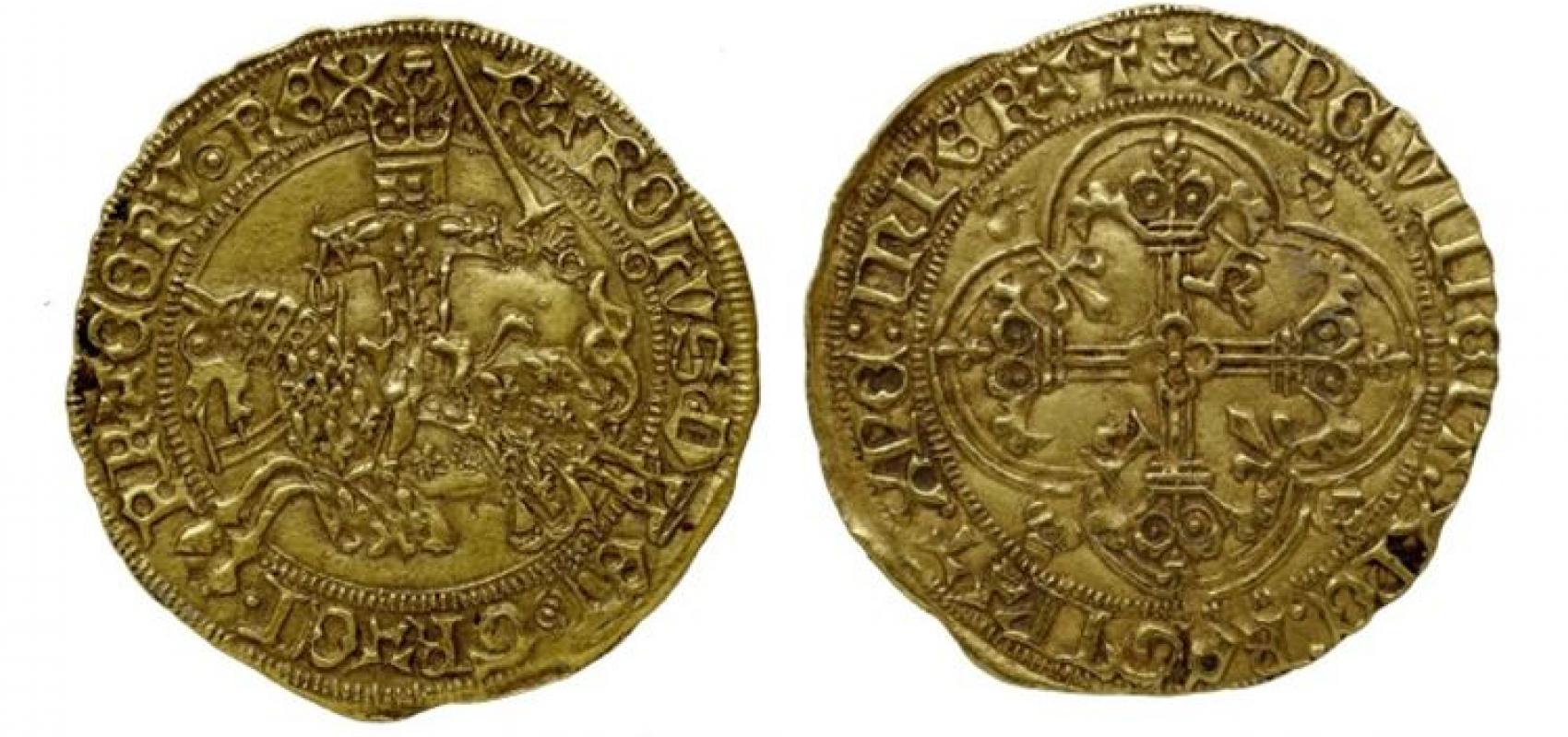 Charles VII. Franc à cheval. BnF, département des Monnaies, médailles et antiques -  - BnF