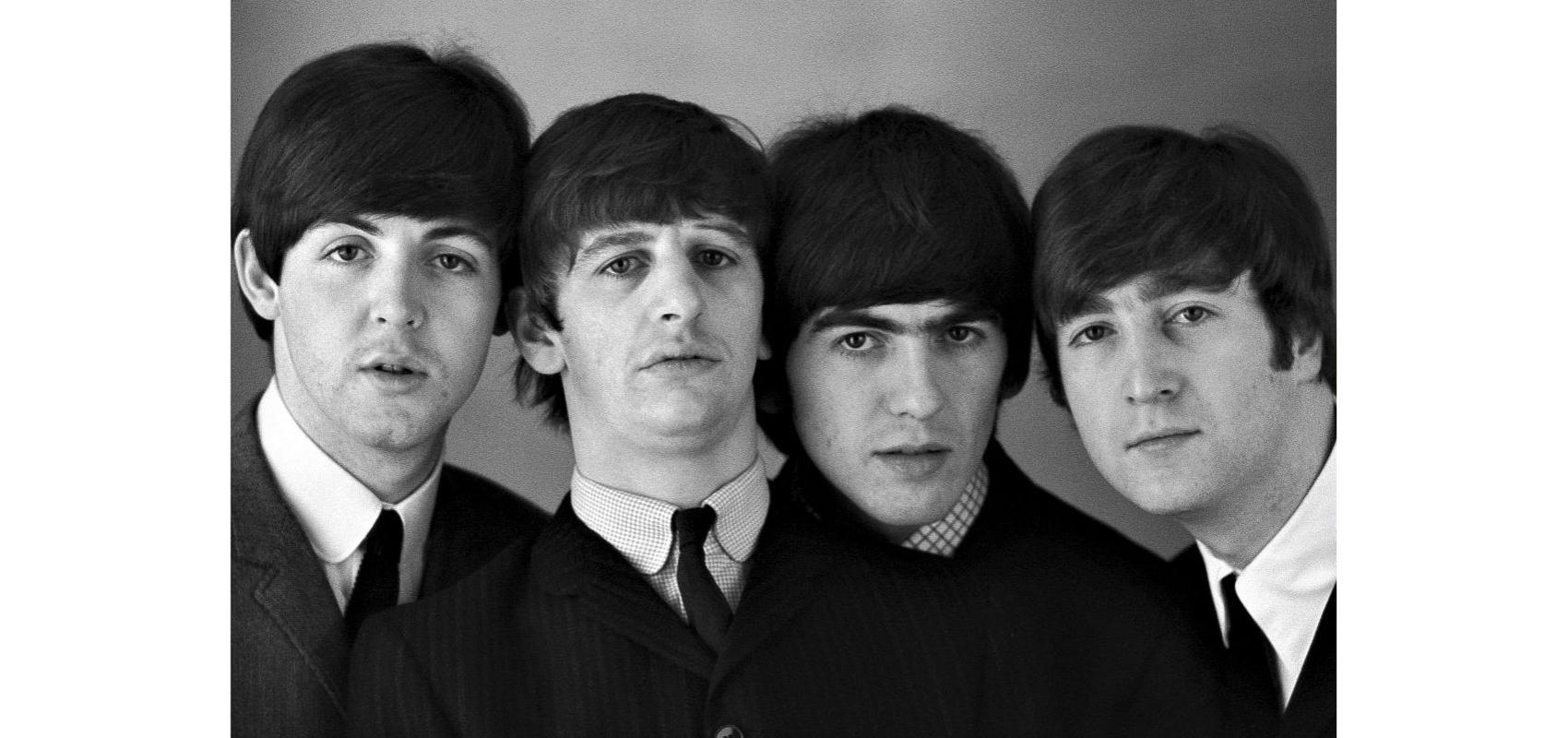 Les Beatles portrait N&B, Paris - Janvier 1964 - © Photo : Jean-Marie Périer