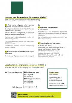 Imprimer des documents en libre-service à la BnF –  Self-service printing documents at the library (FR - PDF - 57.26 Ko)