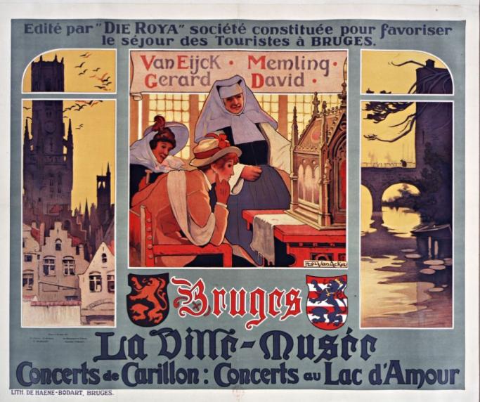 Bruges, la Ville-Musée. Concerts de carillon, concerts au lac d'Amour. Floz Van Acker .1911 