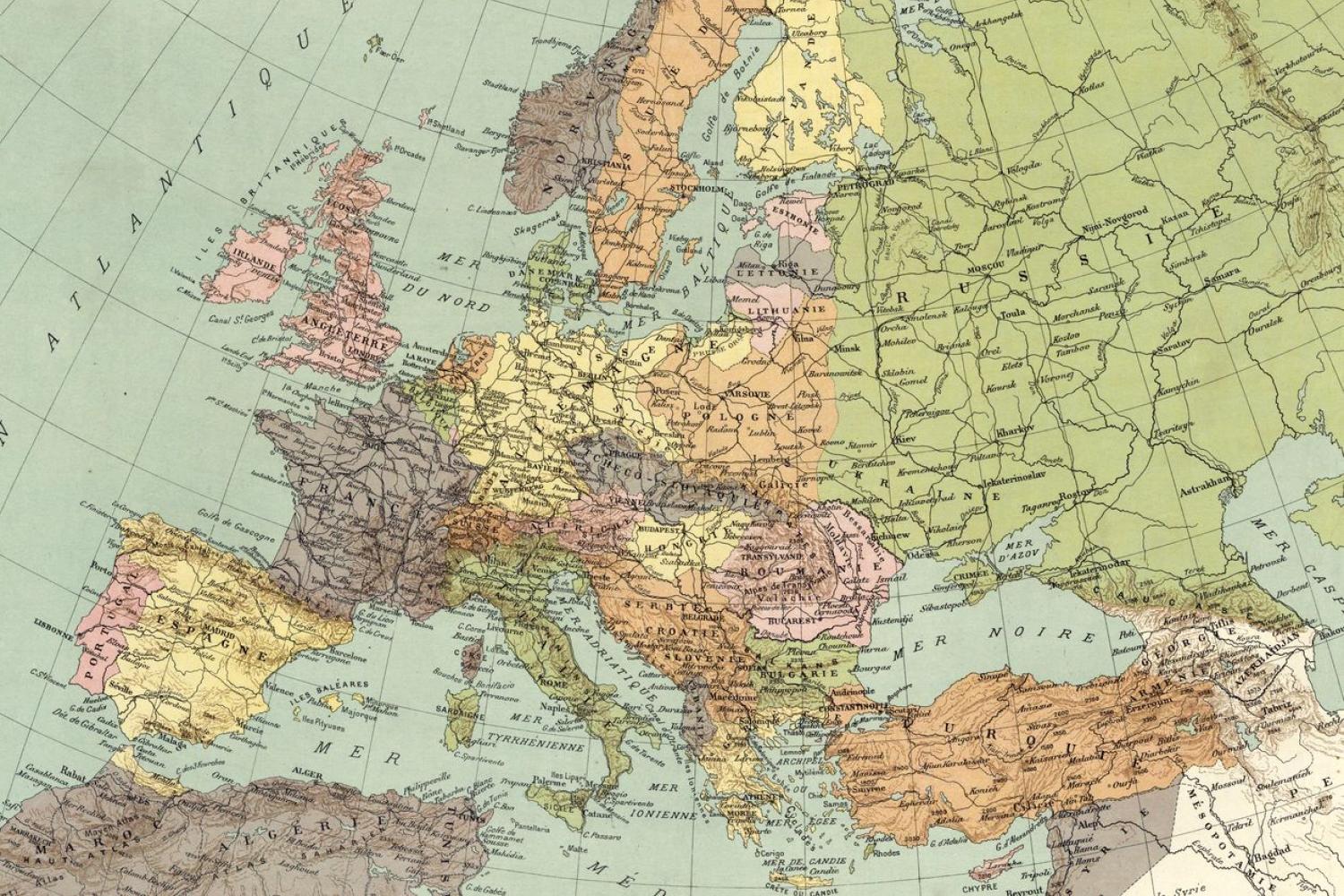 Europe, carte politique - 1924 -  - BnF