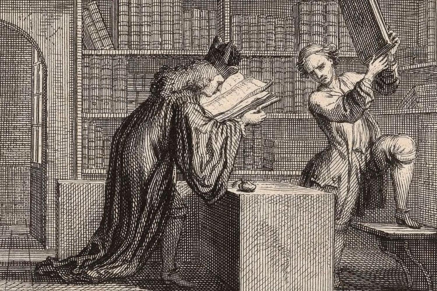 Les deux Livres, estampe. C. Gillot / N. Tardieu - 1719 - BnF, Département Estampes et photographie