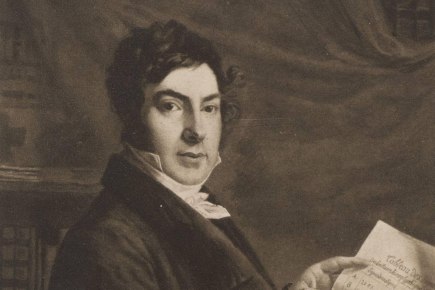 Portrait de Jean François Champollion – Gravure tirée du livre « Champollion : sein Leben und sein Werk. Tome 1 / von H. Hartleben » - - BnF, département Philosophie, histoire, sciences de l'homme
