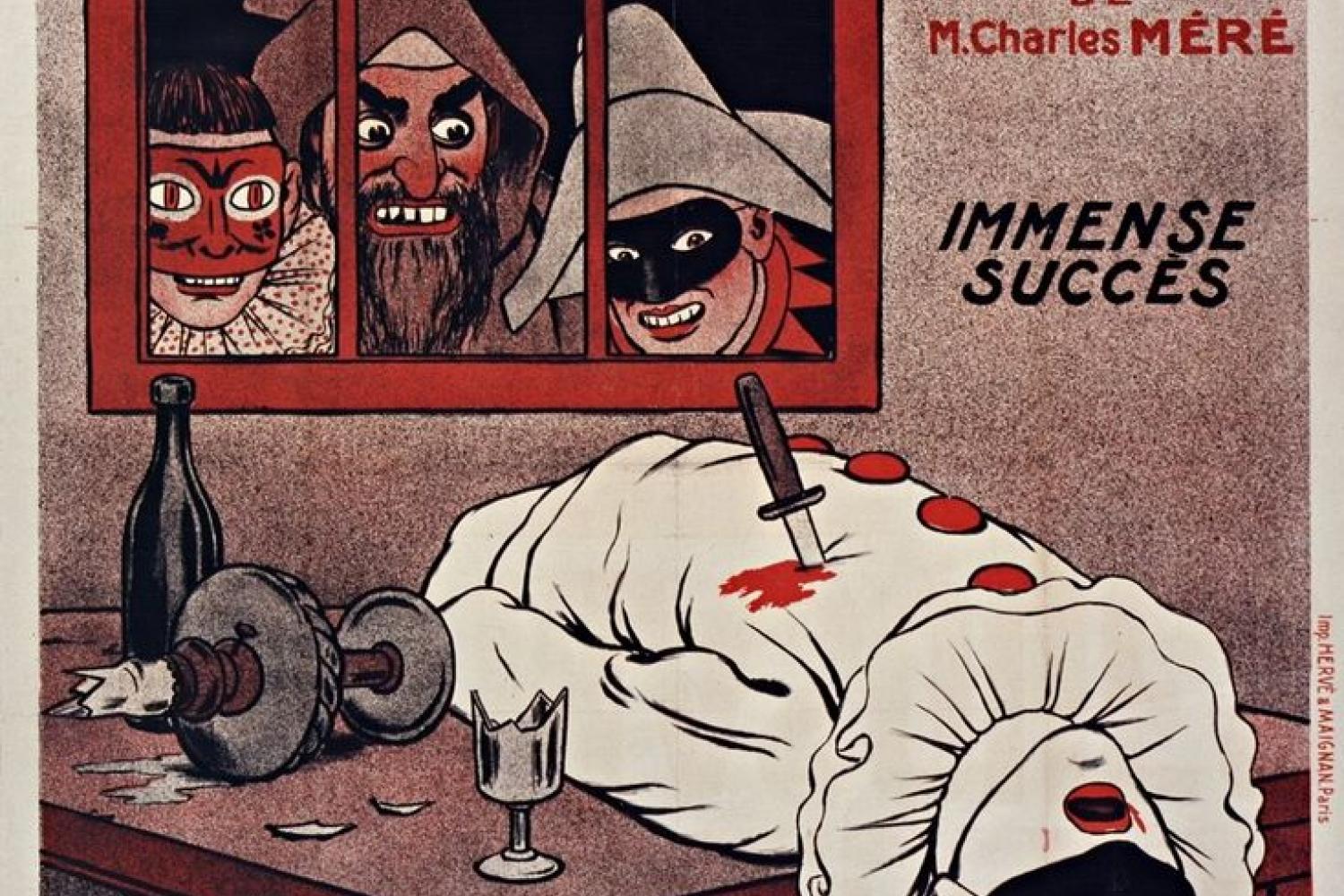 Tournée du Théâtre du Grand Guignol de Paris, affiche d'Adrien Barrère, 1920. BnF, département des Estampes et de la photographie - - BnF