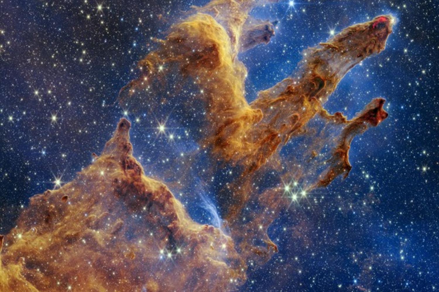 Les « piliers de la création », vue prise par le téléscope James-Webb - - NASA and STScI (Space Telescope Science Institute)