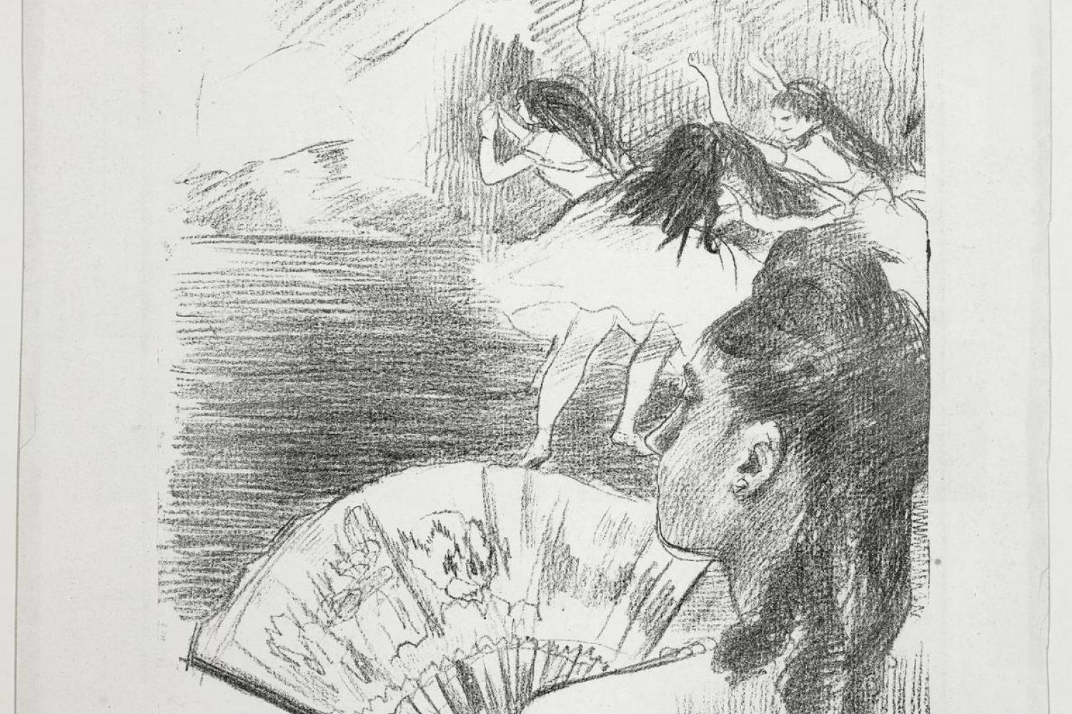 Edgar Degas, "Loge d’avant-scène", 1878-1880, lithographie - - BnF, département des Estampes et de la photographie