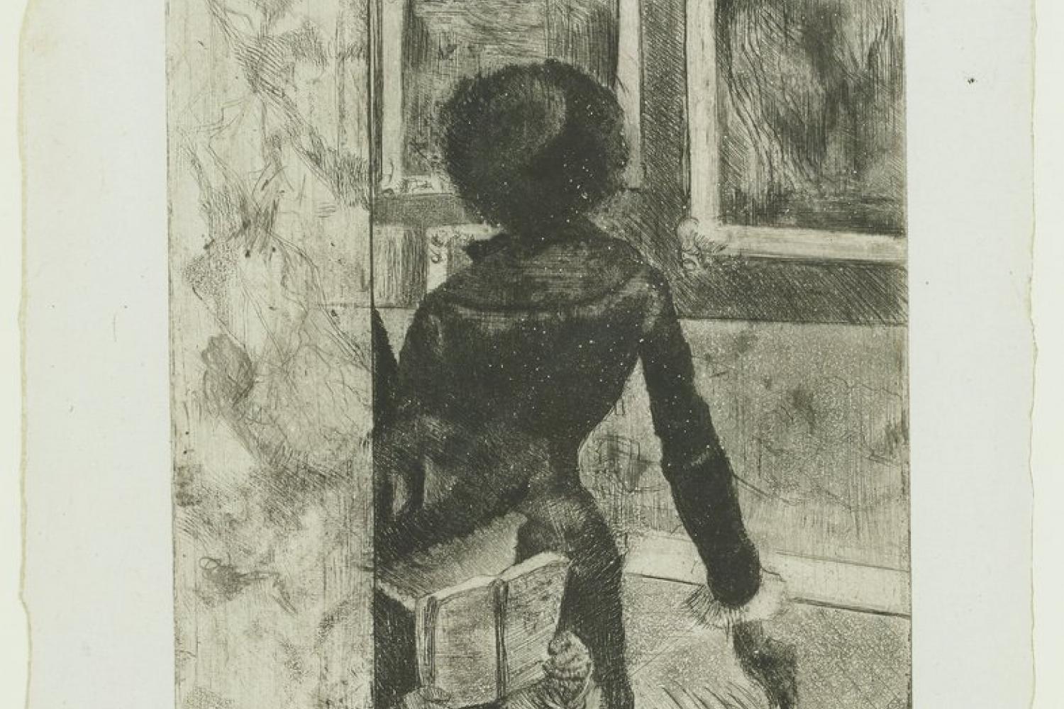Edgar Degas, Au Louvre, la peinture, Mary Cassatt, 1879-1880 - - © BnF