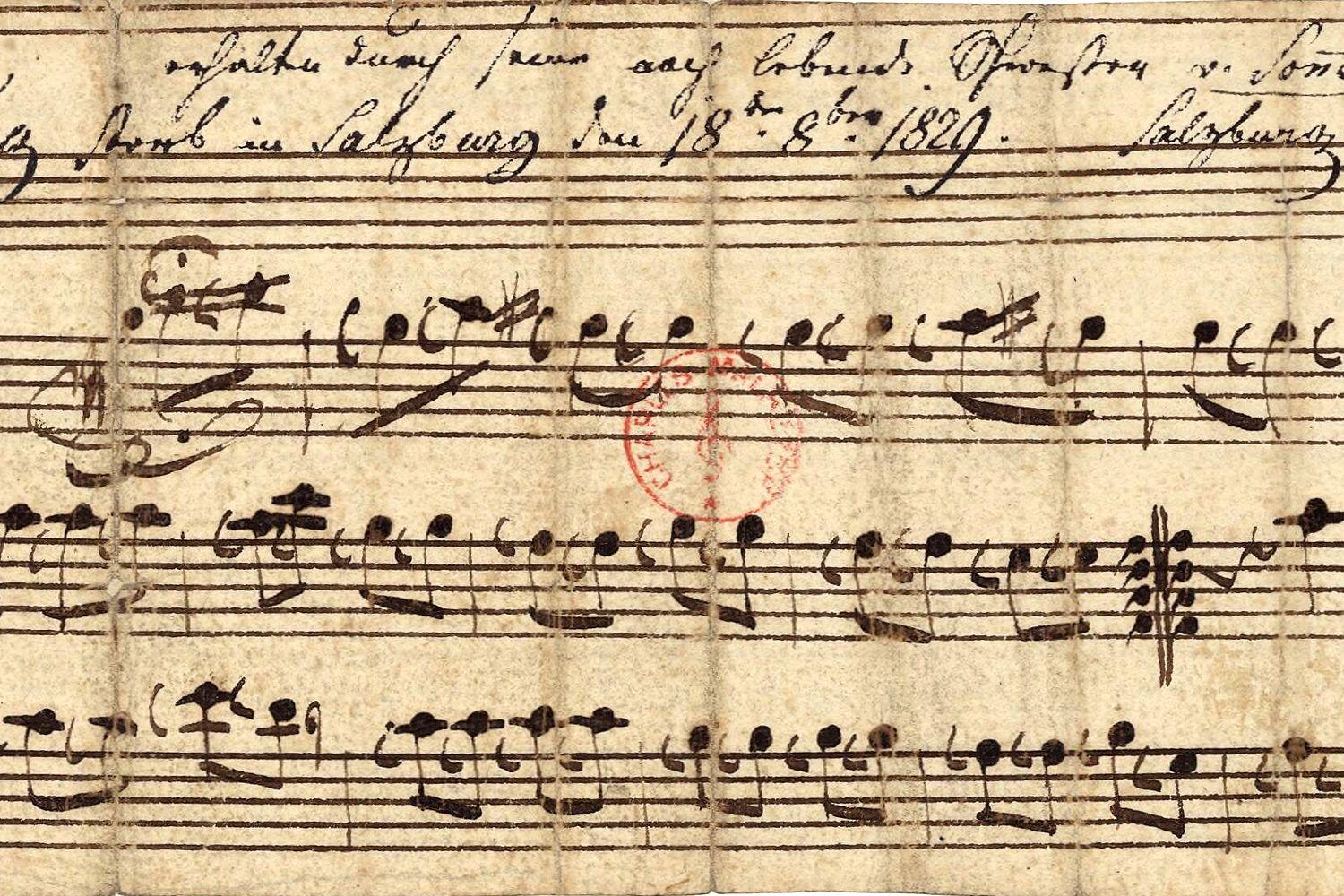 Wolfgang Amadeus Mozart, « Ach, was müssen wir erfahren », manuscrit autographe - 1767 - BnF, département de la Musique, MS-259