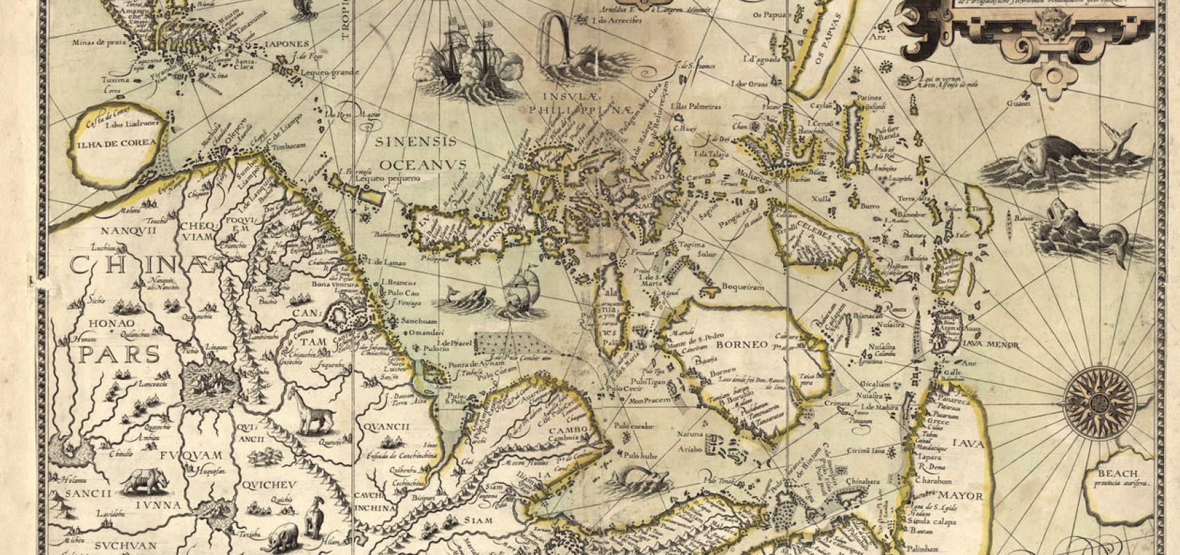 Carte d'Asie du sud-est, Arnold Florent Van Langren 1595 - - BnF