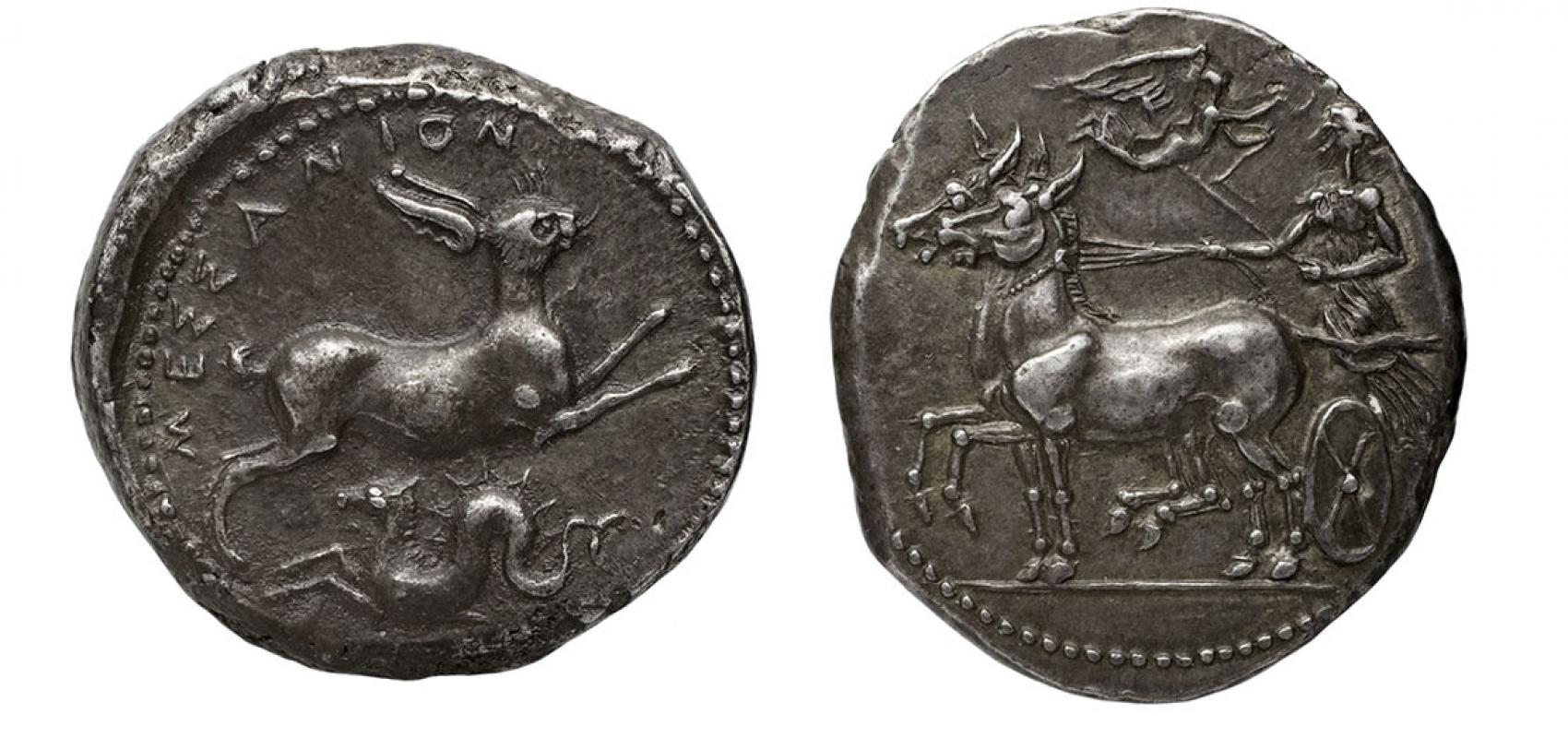 Monnaie : Décadrachme, Argent, Syracuse, Sicile - - BnF