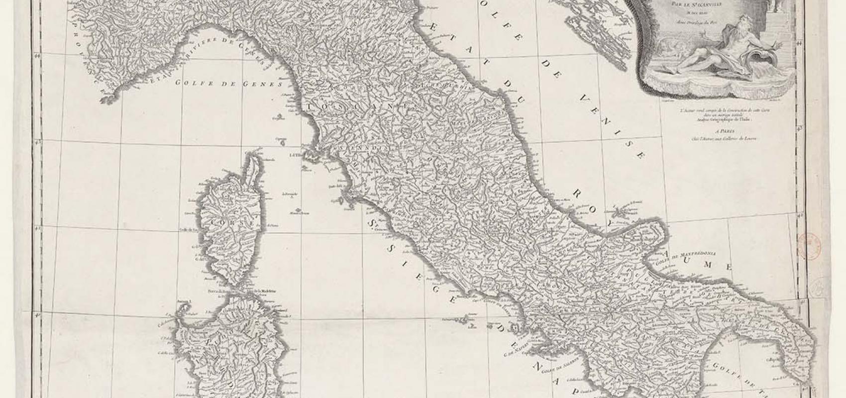 La carte d’Italie de Jean-Baptiste d’Anville - - Jean-Baptiste d’Anville