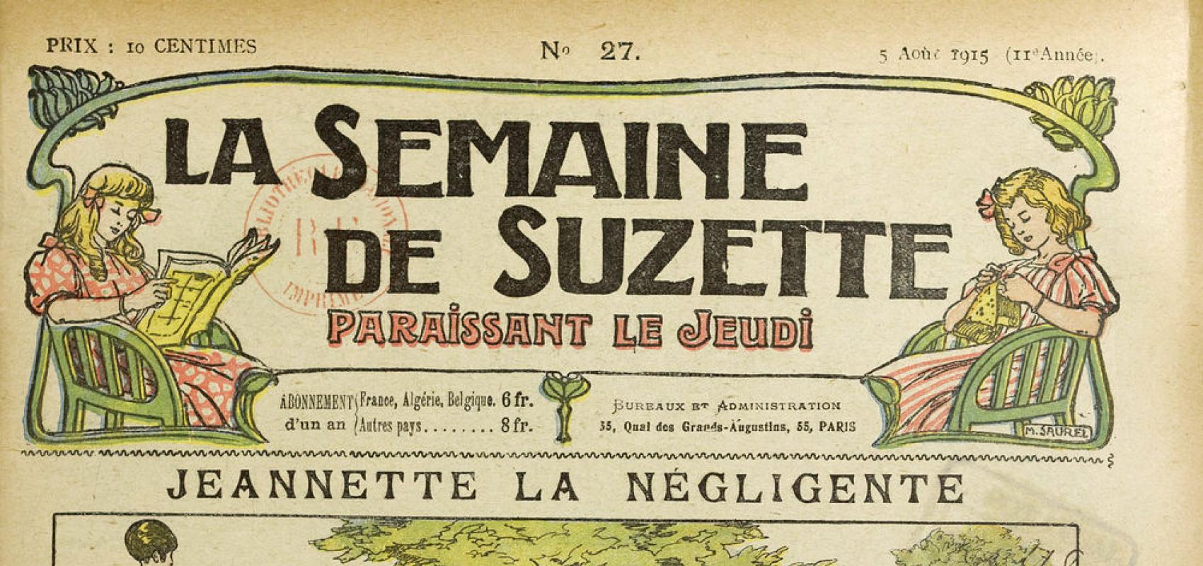La semaine de Suzette – 5 août 1915 - - https://gallica.bnf.fr/ark:/12148/bpt6k993443k