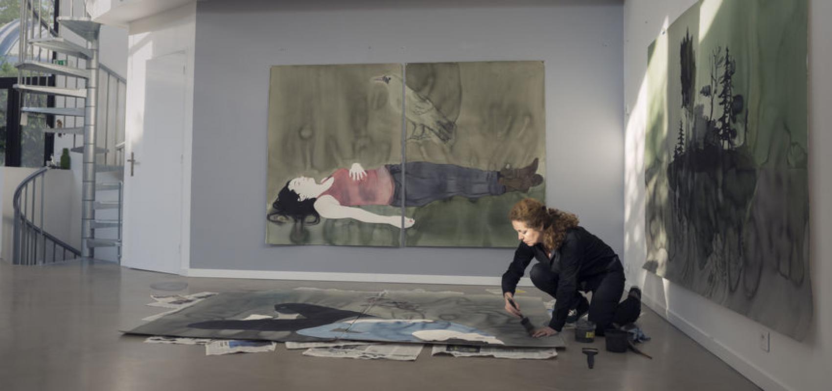 Vue d’atelier – Françoise Pétrovitch © Hervé Plumet – Semiose Paris – Adagp, Paris - 11/08/2020 - BnF