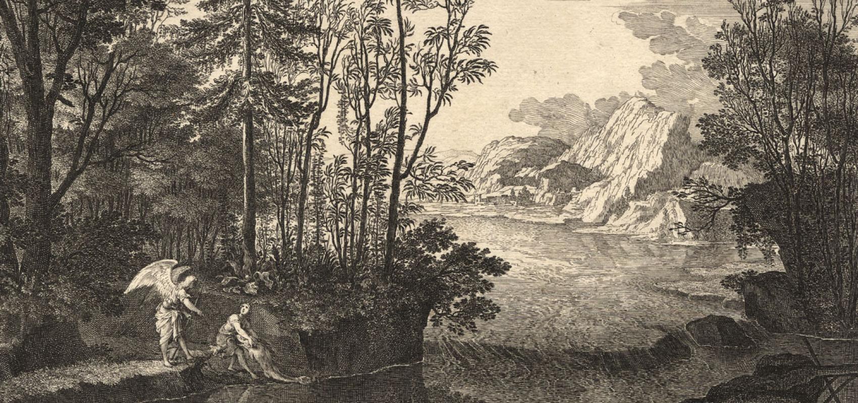Tobie tirant le poisson hors de l'eau - - Bibliothèque municipale de Lyon