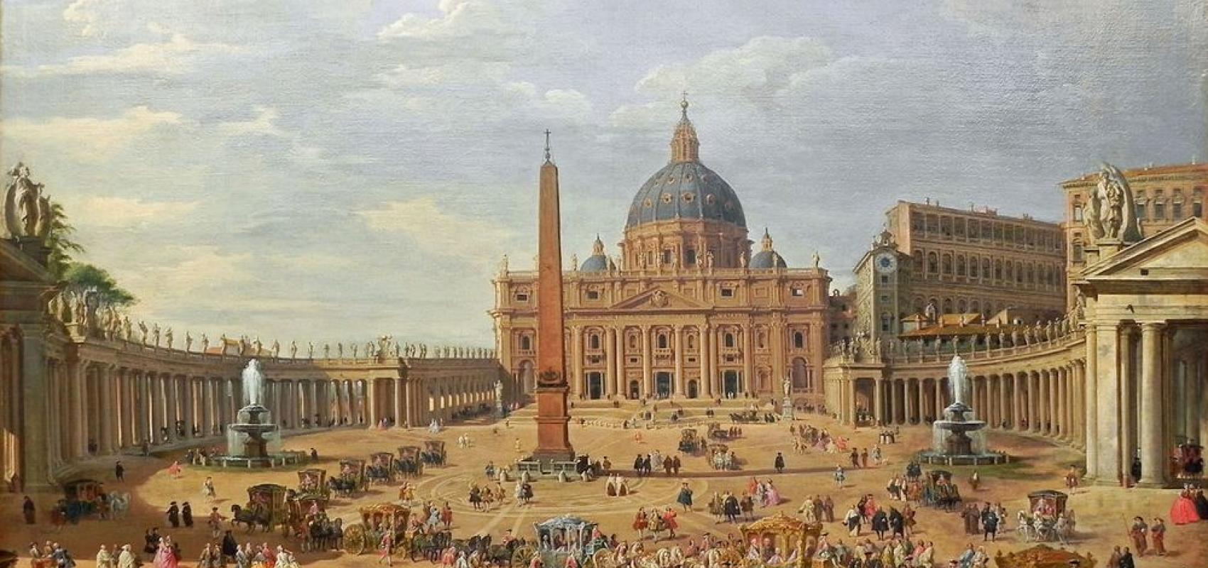 Le départ du duc de Choiseul de la place Saint Pierre, G. Paolo Pannini - 1754 - Gemäldegalerie – Berlin