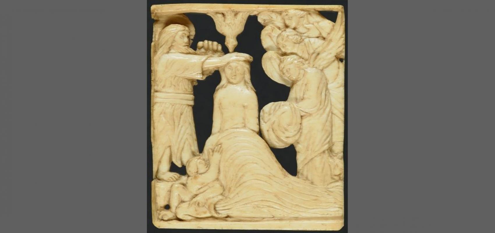 Sacramentaire de Drogon – Baptême du Christ, après restauration - - BnF