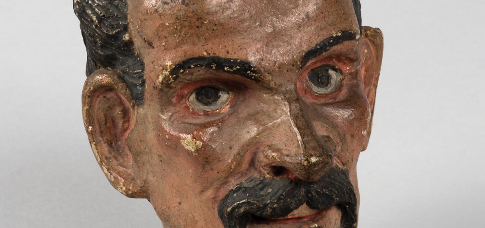 Henri Rochefort, tête de marionnette à gaine - - L. Lemercier de Neuville – BnF, département des Arts du spectacle