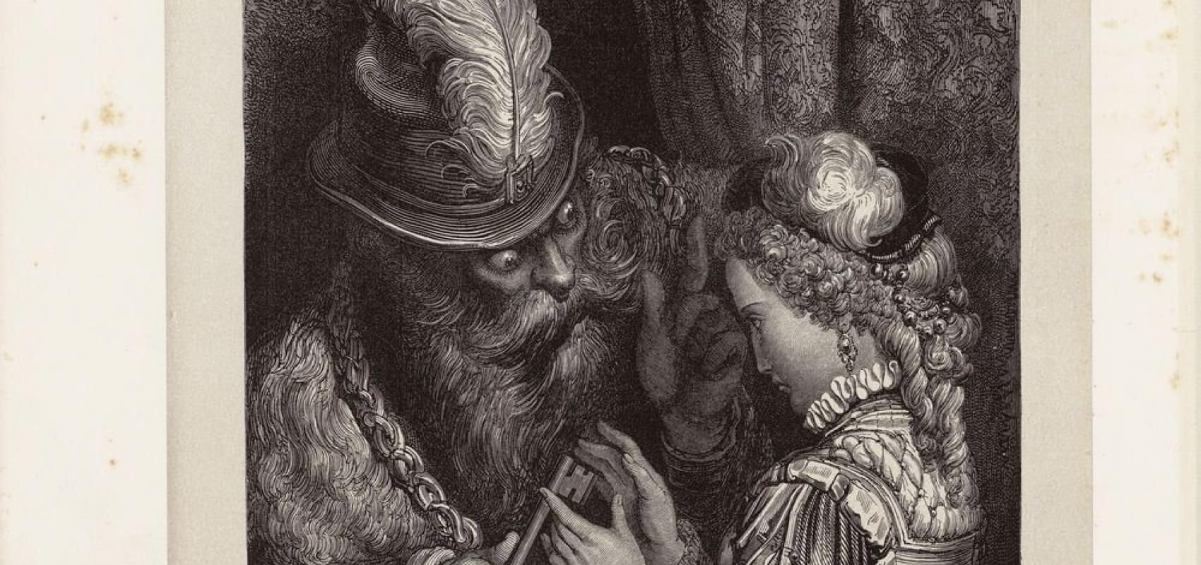 Barbe bleue, Les contes de Perrault, dessins par Gustave Doré -  - BnF, Bibliothèque de l'Arsenal