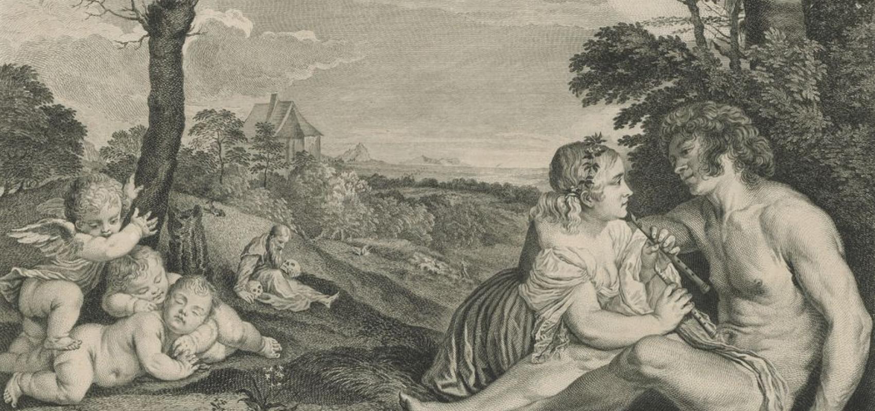 La Vie humaine – Tableau du Titien gravé par Simon Francois Ravenet (1706-1774) - - BnF