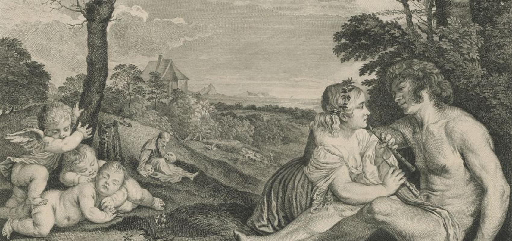 La Vie humaine – Tableau du Titien gravé par Simon Francois Ravenet (1706-1774) -  - BnF