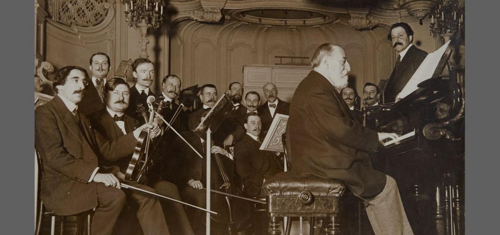 Dernier concert public de Camille Saint-Saëns, sous la direction de Pierre Monteux, le 6 novembre 1913 à Paris, salle Gaveau -  - BnF, Bibliothèque-musée de l’Opéra, Fonds Saint-Saëns