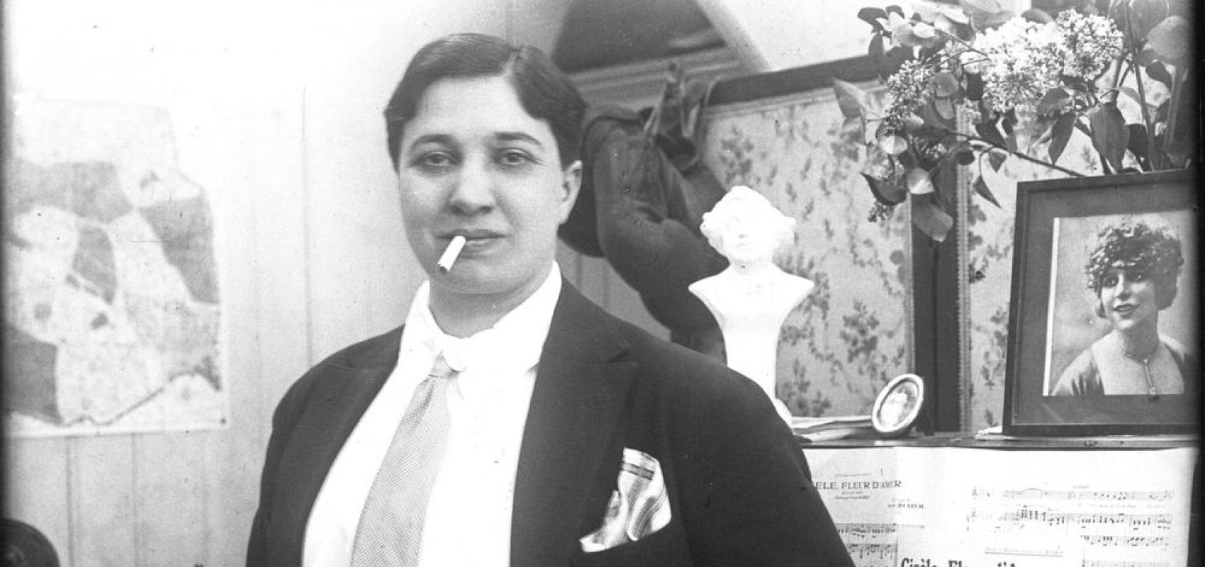 Mme Violette Morris, qui doit débuter comme chanteuse dans les music halls -  - Agence Meurisse