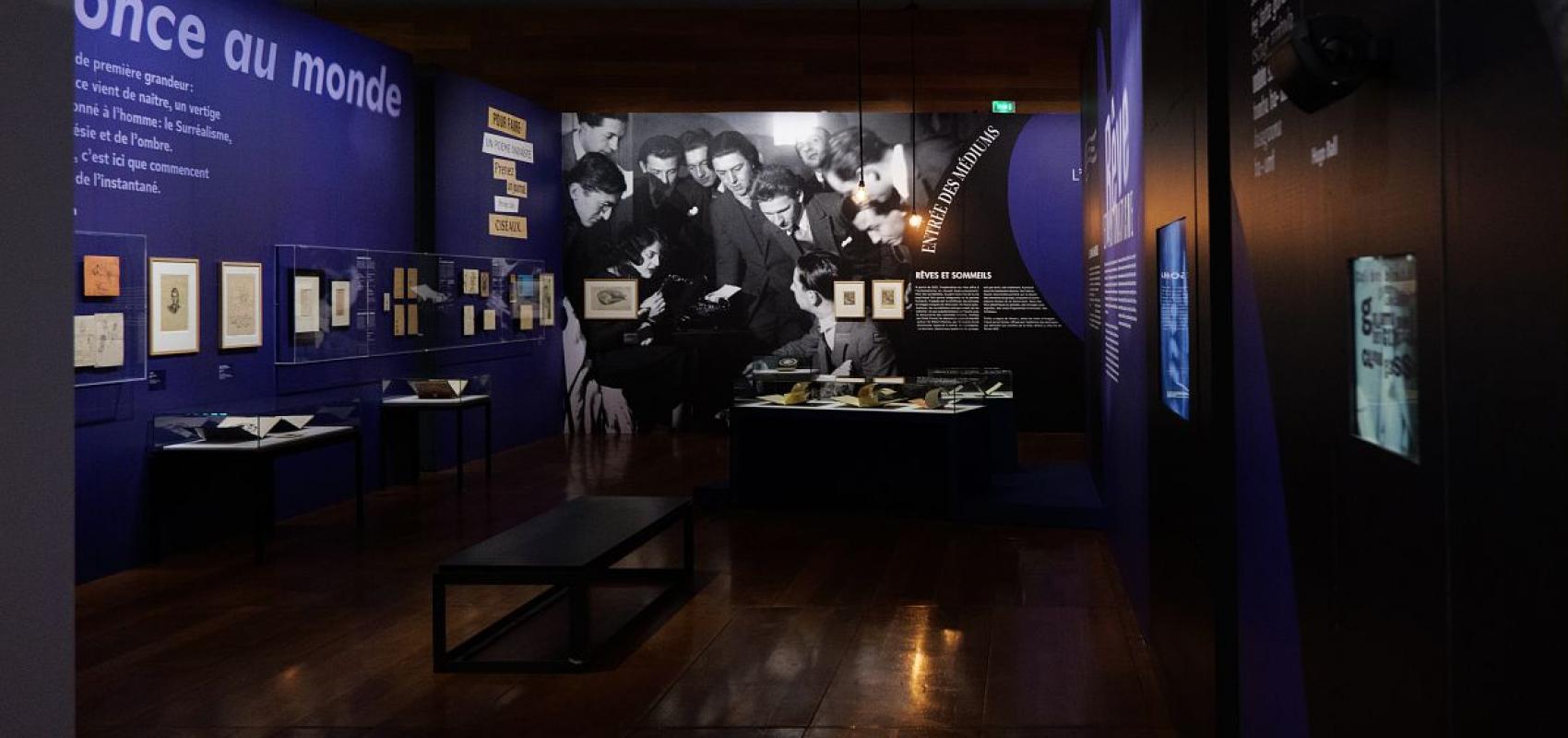 Vue sur l'exposition L’Invention du surréalisme : des Champs magnétiques à Nadja - - © Élie Ludwig