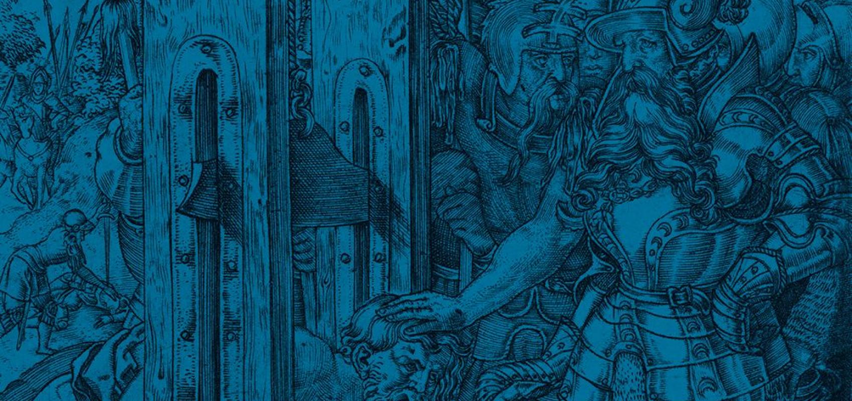 Heinrich Aldegrever, Tit. Manlius fi lium sine ejus jussu cum hoste pugnantem obtuncavit, 1553. Collection Robert Badinter, photographie -  - © Bertrand Huet