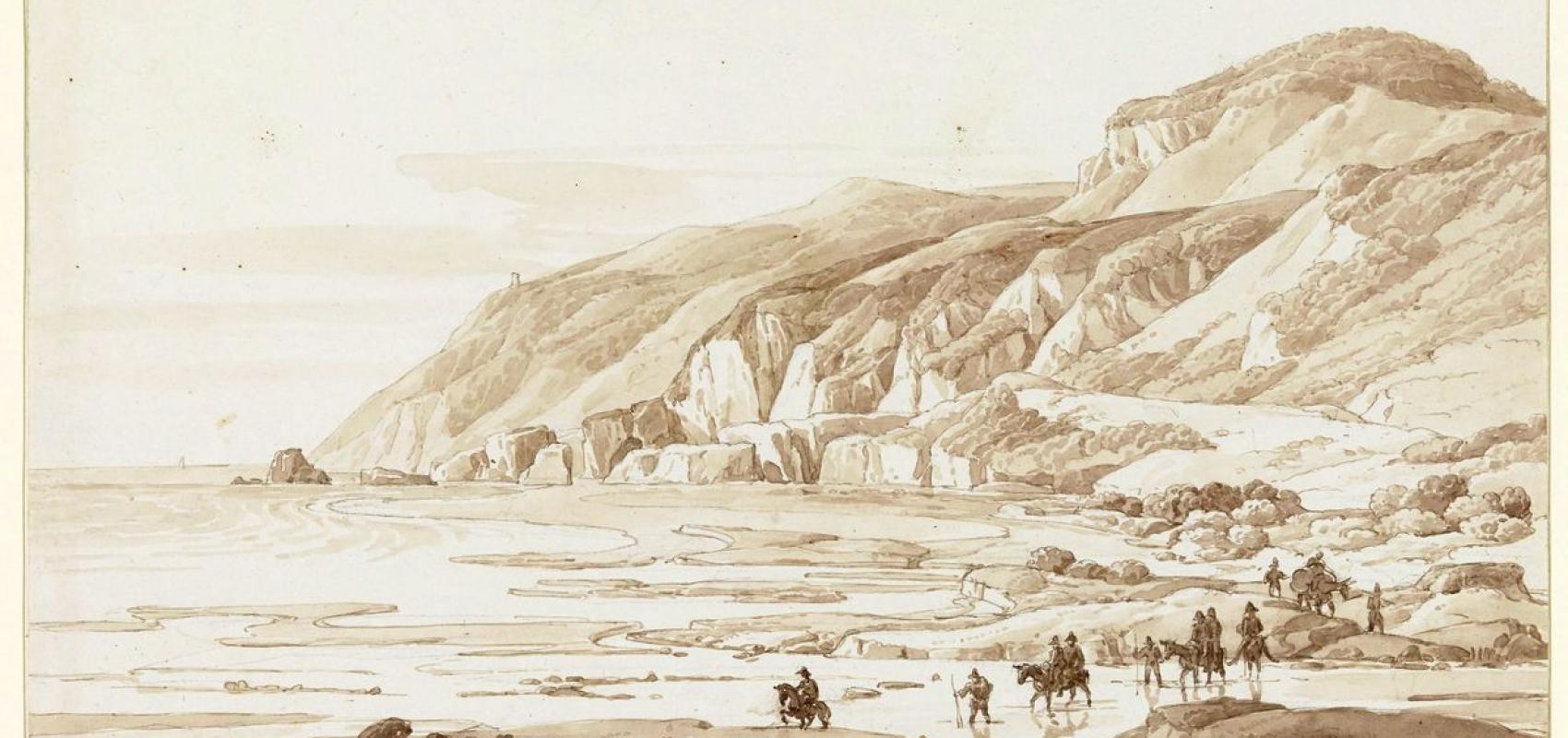 Voyage de Millin en Italie, 1811-1813, passage du savuto, dessin de Franz-Ludwig Catel - - BnF