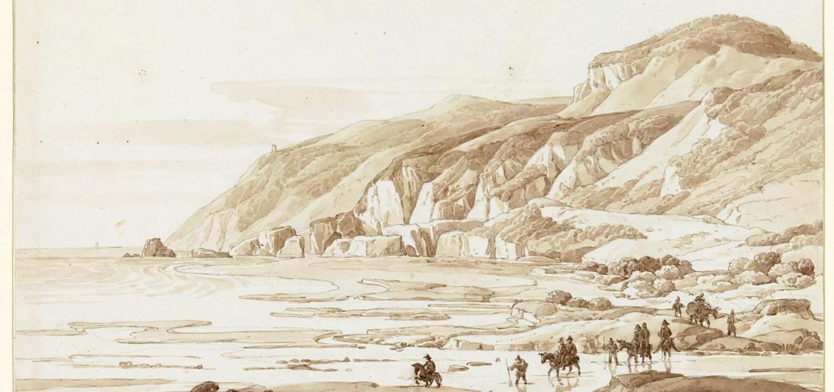 Voyage de Millin en Italie, 1811-1813, passage du savuto, dessin de Franz-Ludwig Catel -  - BnF