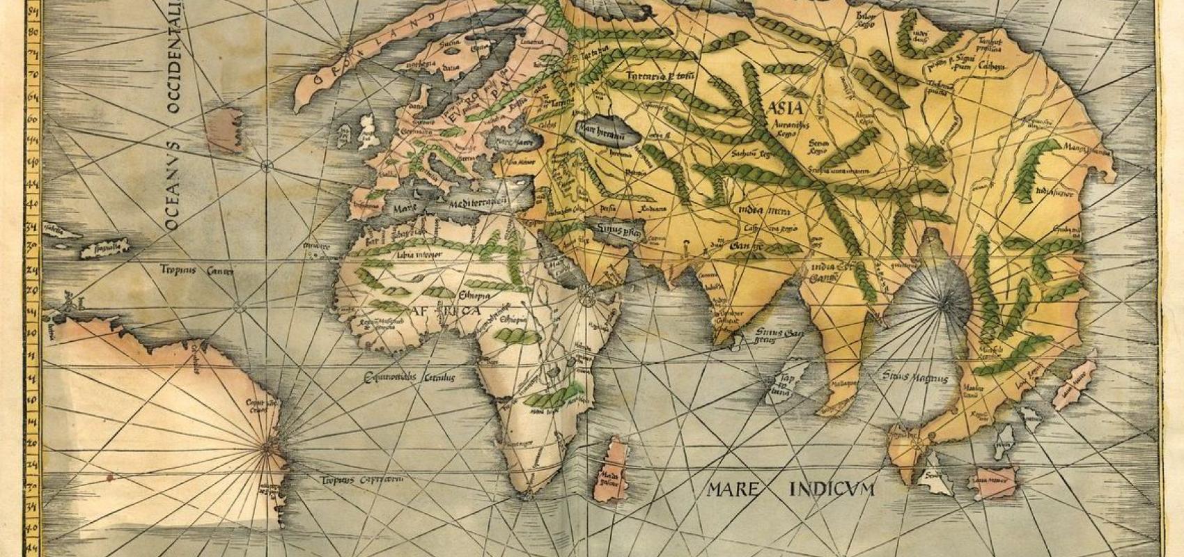 Orbis typus universalis iuxta hydrographorum traditionem – D'après Claude Ptolémée - - BnF, département des Cartes et plans