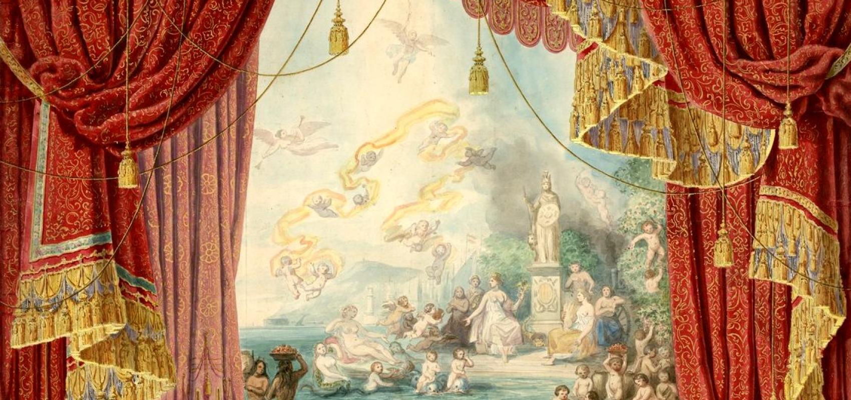 Projet de rideau de scène par Napoléon Sacchetti -  - BnF