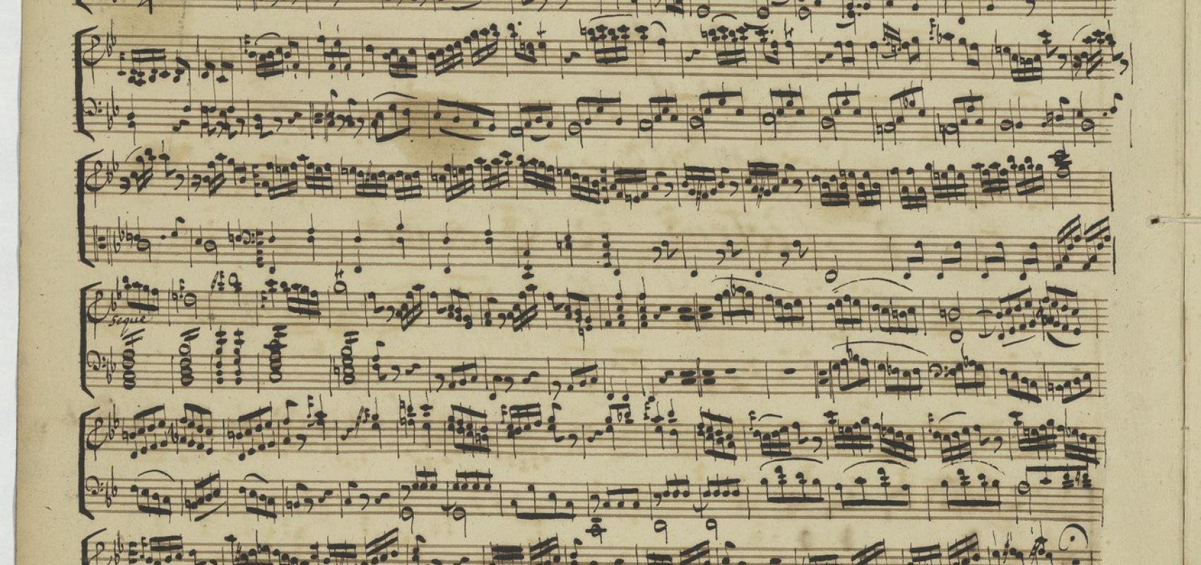 Sonate ou Concerto per il Cembalo 2 Violini. 2 Corni et Basso, de Henri-Joseph Rigel. BnF, département de la Musique, D-11704 -  - BnF