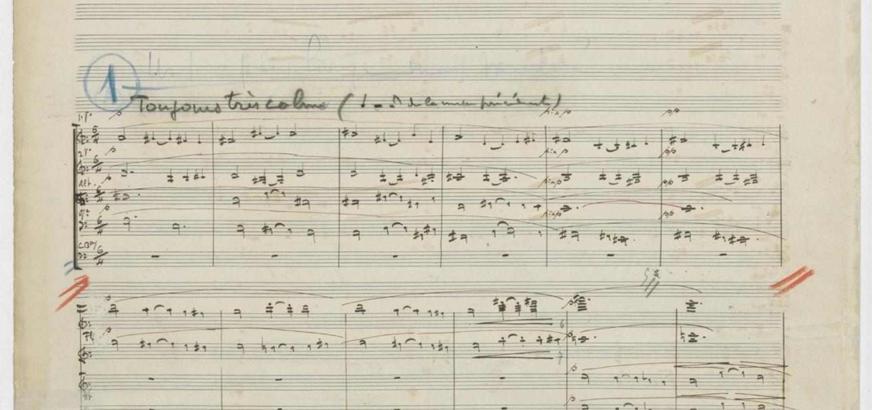 "La Damoiselle élue", de Claude Debussy, manuscrit autographe, 1887-1888. BnF, département de la Musique, MS-985 -  - BnF