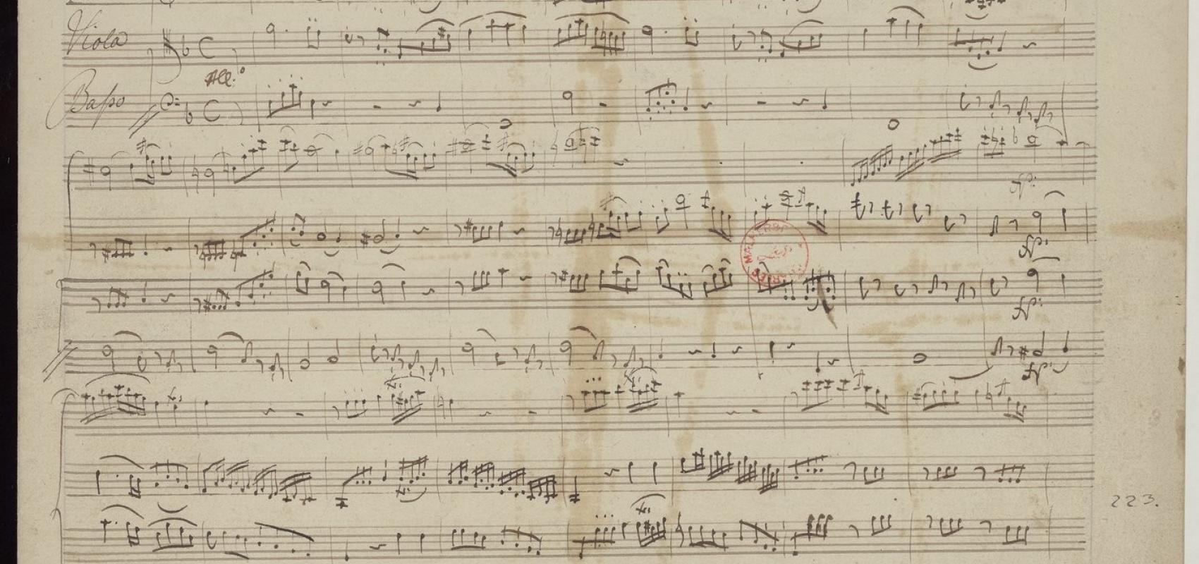 Quatuor avec hautbois de Wolfgang Amadeus Mozart, manuscrit autographe, 1781. BnF, département de la Musique, MS-230 -  - BnF