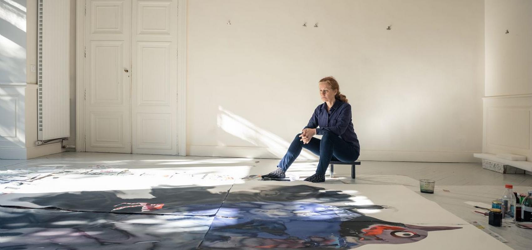 Françoise Pétrovitch dans son atelier - - © Hervé Plumet Courtesy Semiose