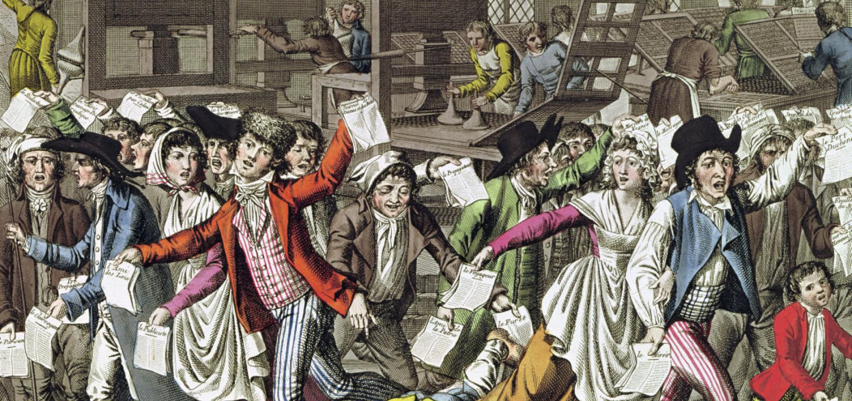 Liberté de la presse, Anonyme, 1792-1794, impression d’après gravure à l’eau-forte. BnF, département des Estampes et de la photographie -  - BnF