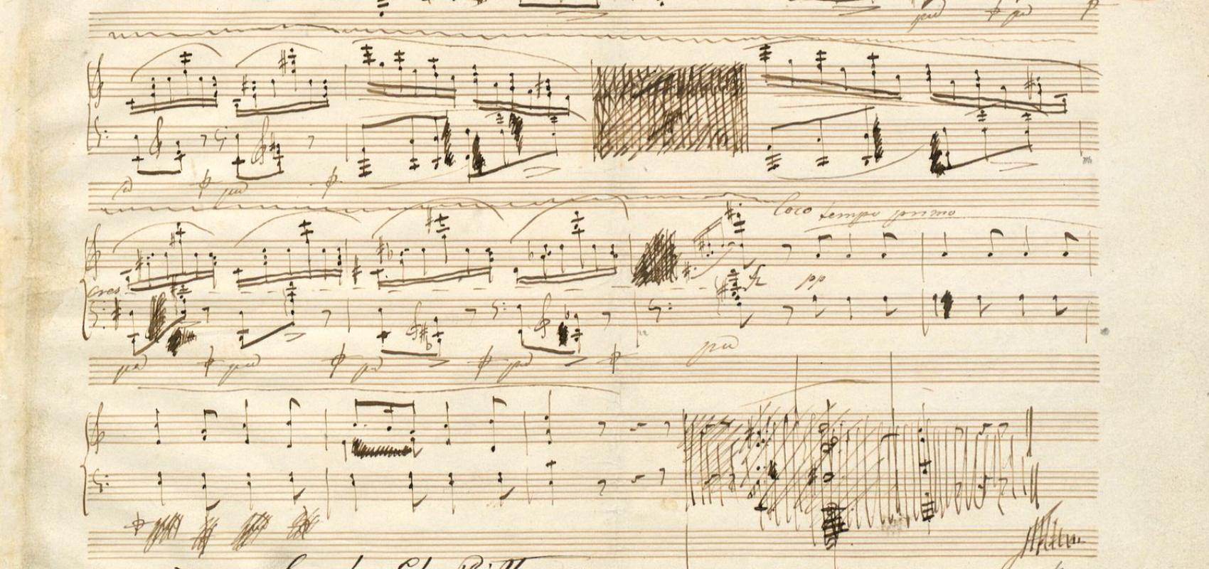 Ballade op. 38 de Frédéric Chopin – Partition manuscrite autographe -  - BnF, département de la Musique