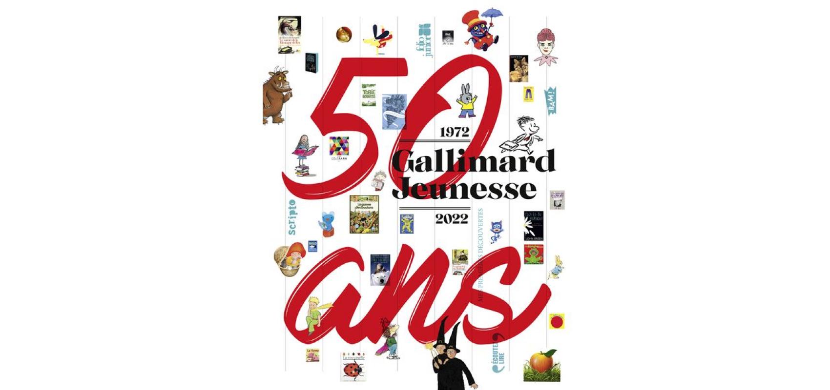 Couverture de « Gallimard jeunesse 50 ans » paru en novembre 2022 -  - © Gallimard / D.R.