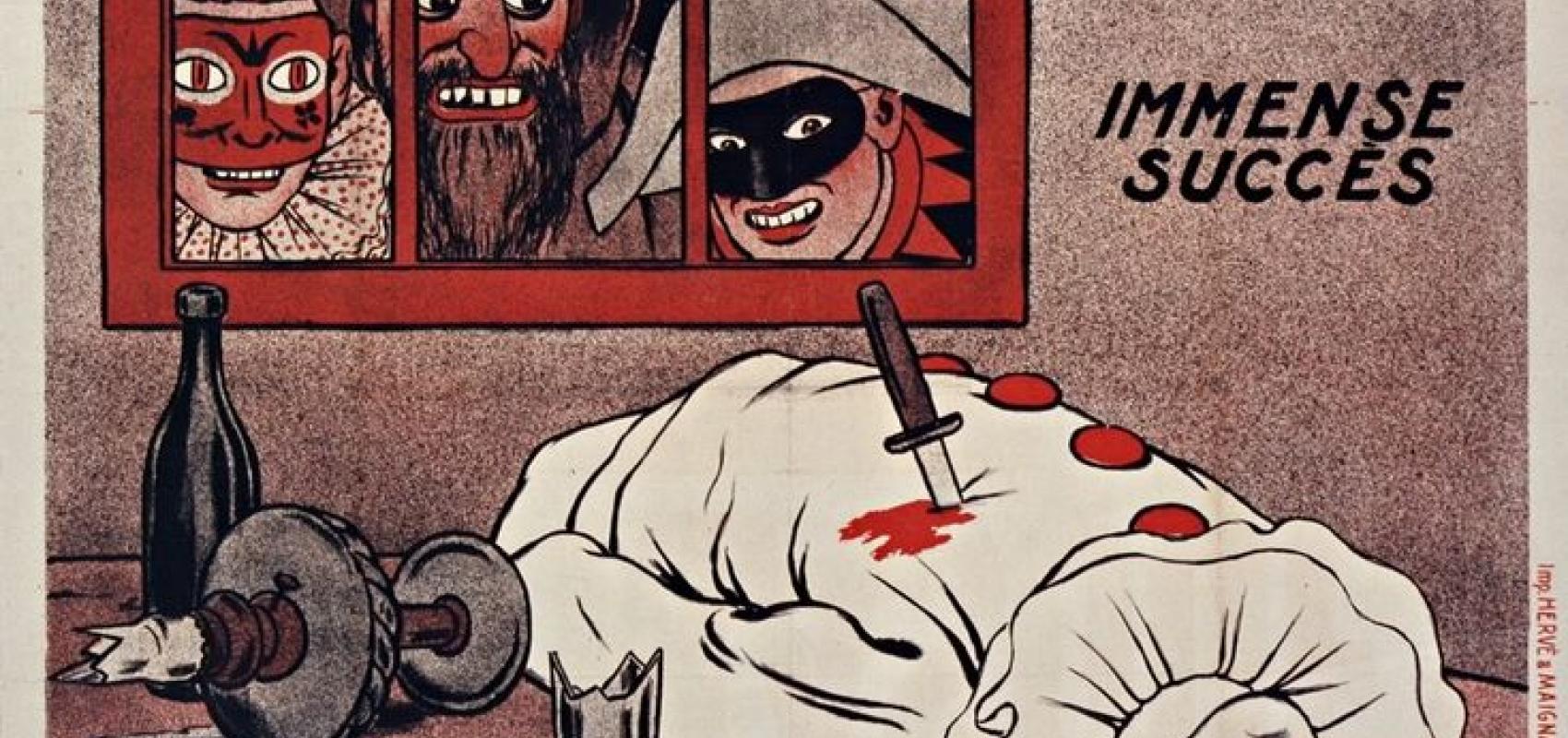 Tournée du Théâtre du Grand Guignol de Paris, affiche d'Adrien Barrère, 1920. BnF, département des Estampes et de la photographie - - BnF