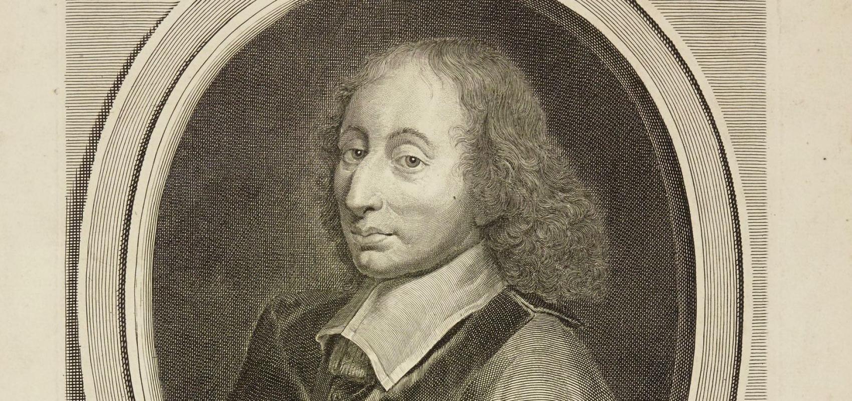 Blaise Pascal, gravure de Gérard Edelinck - XVIIe - BnF / Société de géographie