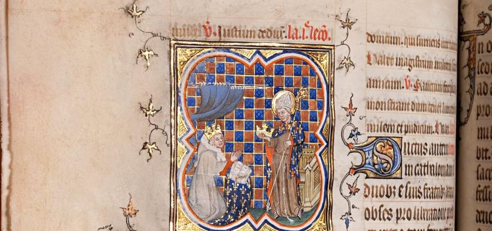 F. 304r. Sanctoral, fête de saint Louis de Toulouse - - © Anthony Voisin / Photo Synthèse / BnF