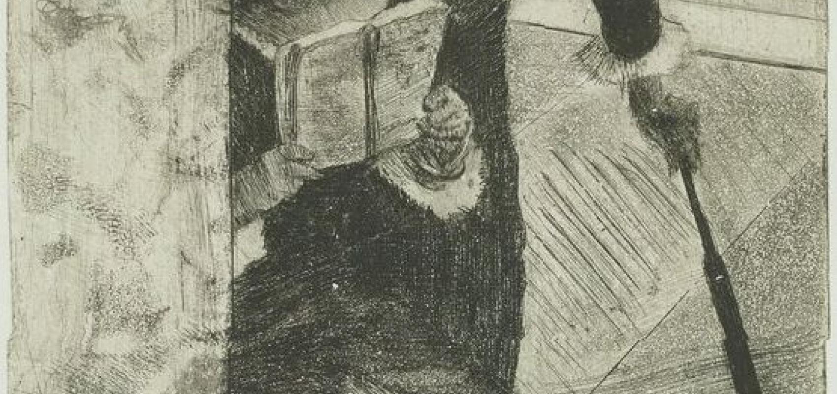 Edgar Degas, Au Louvre, la peinture, Mary Cassatt, 1879-1880  -  - BnF, département des Estampes et de la photographie