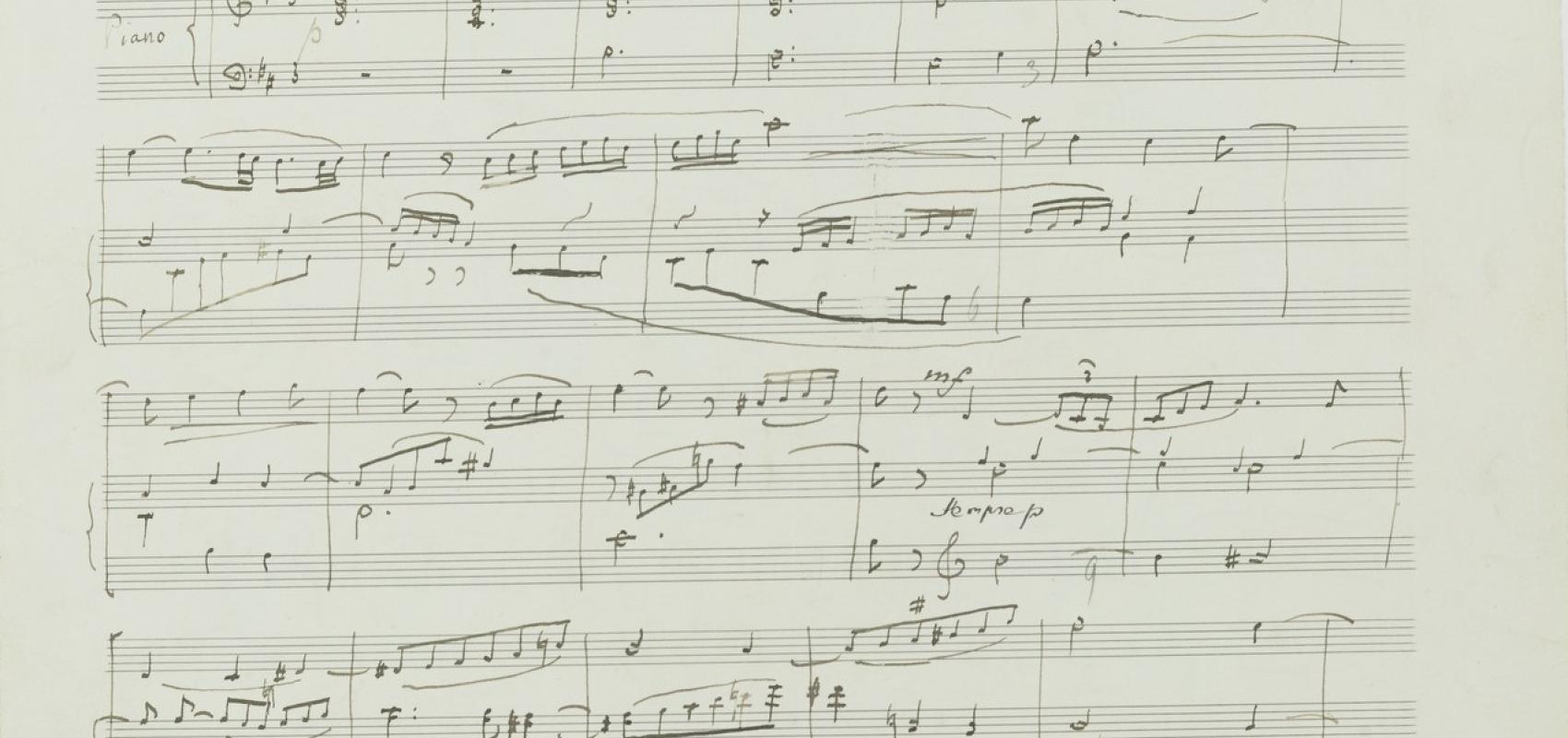 Camille Saint-Saëns, « Sonate pour hautbois et piano », manuscrit autographe, 1921 - - BnF, département de la Musique