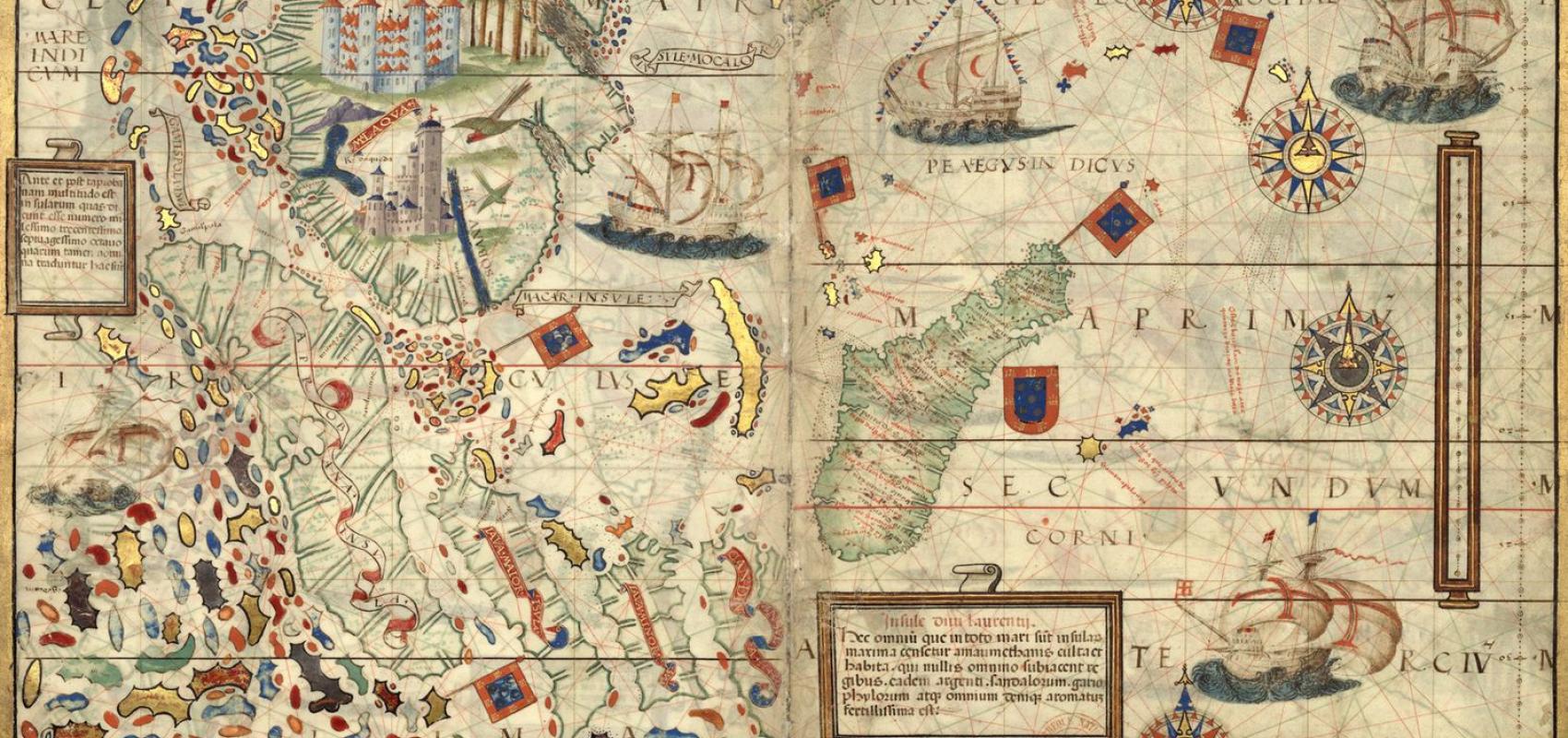 Atlas nautique du Monde, dit atlas Miller – Océan Indien, Insulinde et Madagascar - 1519 - BnF, département des Cartes et plans