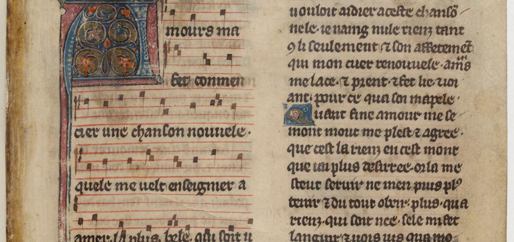 Extrait du Chansonnier provençal (Chansonnier La Vallière) - BnF, département des Manuscrits - - BnF