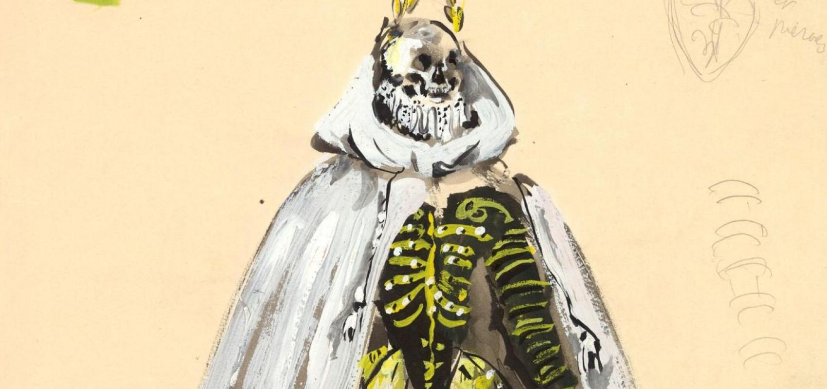 Maquette de costume de Christian Bérard pour « Dom Juan » ou « Le Festin de pierre » - - BnF, département des Arts du spectacle – FOL-MAQ-7480