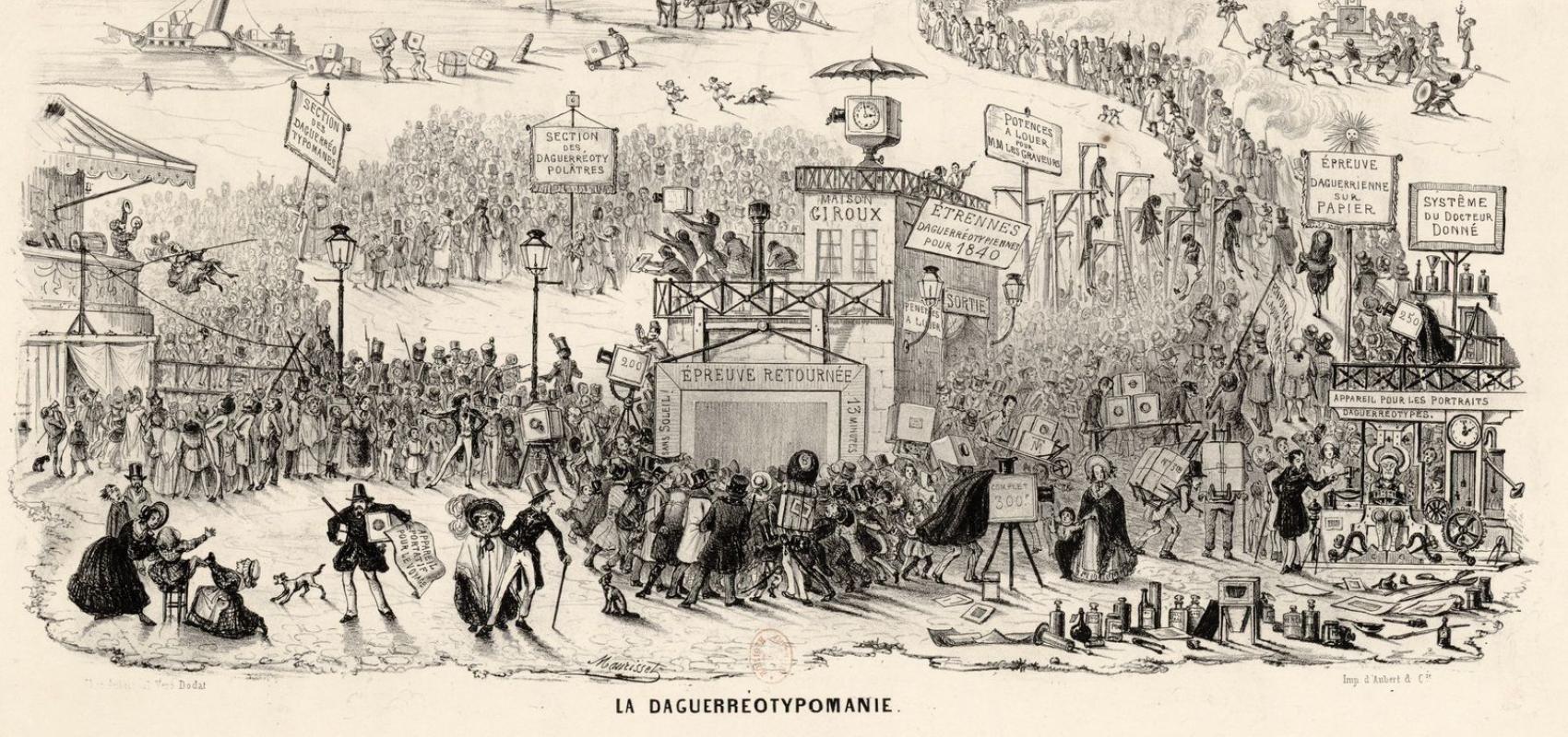 Théodore Maurisset, « La Daguerréotypomanie », dans « La Caricature » n°58 - 8 décembre 1839 - BnF, département des Estampes et de la photographie