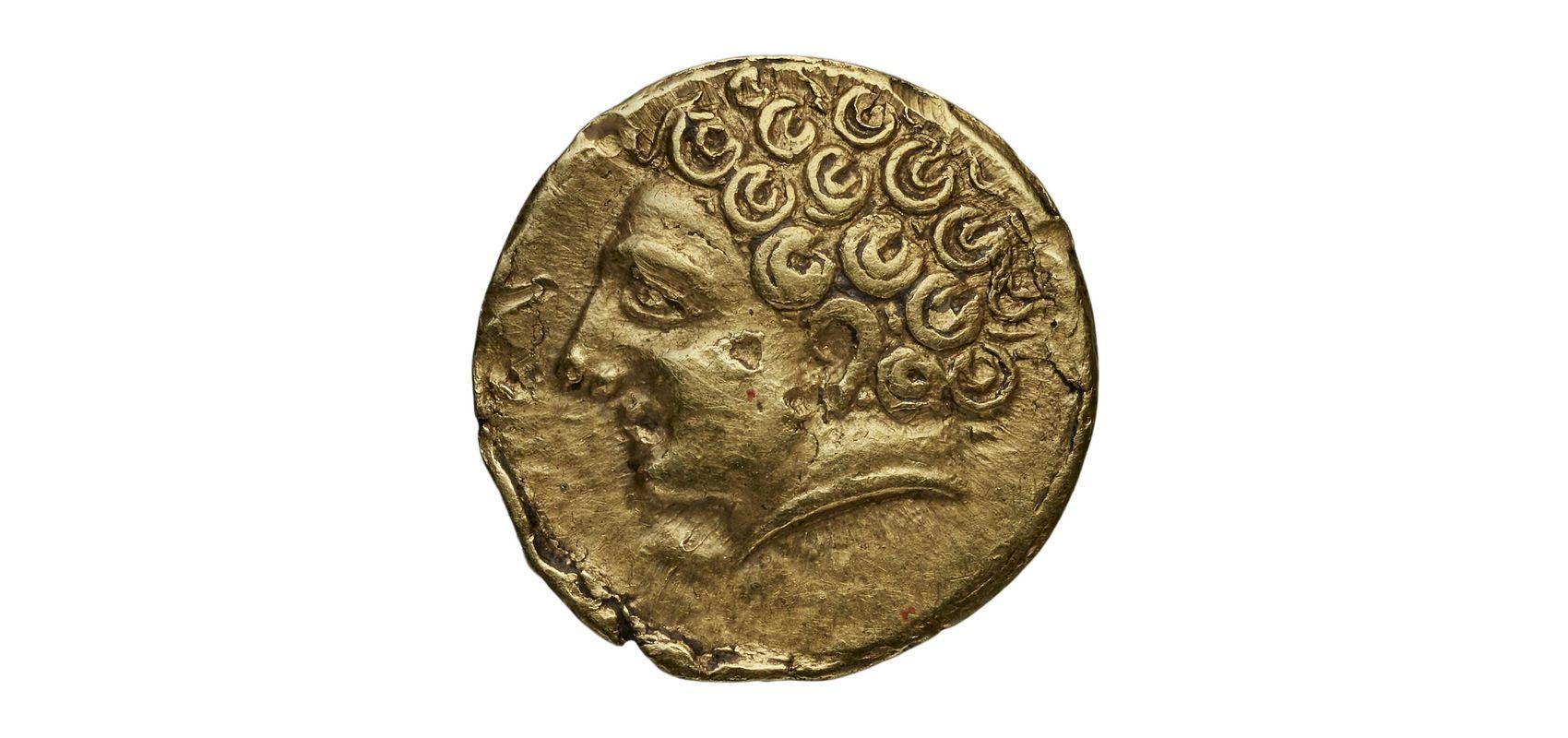 Monnaie. Quart de Statère, or, fonds celtique, Leuques - -300 - 0 - BnF, département des Monnaies, médailles et antiques